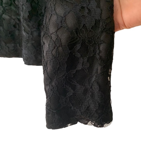 Vtg Y2K Black Lace Blazer Size 14 Women’s Glam Punk Rock Classic Witchy Romantic - Picture 5 of 12